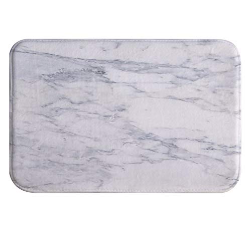 A.Monamour Badematten Badteppiche Badvorleger Weißer Marmor Stein Weiße Fliesen Marmor Textur Absorbierender Flanell Memory Foam Anti-Rutsch Badteppiche Badteppich Läufer Teppiche Türmatte 40x120cm A.Monamour Badematten Badteppiche Badvorleger Weißer Marmor Stein Weiße Fliesen Marmor Textur Absorbierender Flanell Memory Foam Anti-Rutsch Badteppiche Badteppich Läufer Teppiche Türmatte 40x120cm von A.Monamour