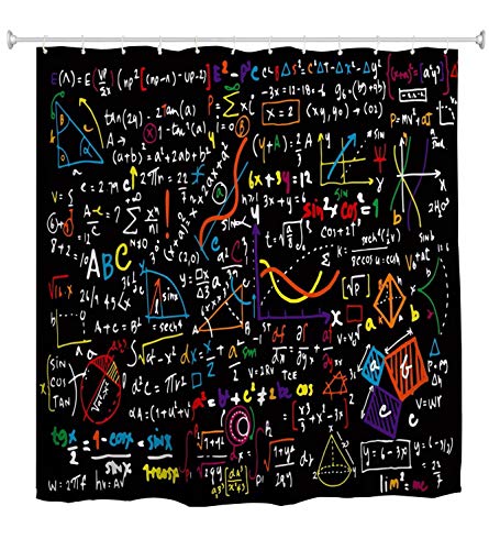 A.Monamour Duschvorhang Mathematikunterricht Mathematische Formeln Und Berechnungen Geschrieben Auf Tafel Abstrakter Hintergrund Wasserdichter Stoff Badvorhang Polyester Duschvorhang Ringe 180x200cm A.Monamour Duschvorhang Mathematikunterricht Mathematische Formeln Und Berechnungen Geschrieben Auf Tafel Abstrakter Hintergrund Wasserdichter Stoff Badvorhang Polyester Duschvorhang Ringe 180x200cm von A.Monamour