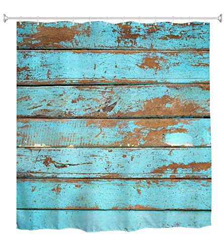 A.Monamour Duschvorhang Vintage Grunge Gemalt Blau Holzbohlen Boden Holz Textur Hintergrund Drucken Wasserdichtes Gewebe Bad Vorhang Polyester Duschvorhang Mit Haken Ringe 165X180 cm / 65 "X 72" A.Monamour Duschvorhang Vintage Grunge Gemalt Blau Holzbohlen Boden Holz Textur Hintergrund Drucken Wasserdichtes Gewebe Bad Vorhang Polyester Duschvorhang Mit Haken Ringe 165X180 cm / 65 "X 72" von A.Monamour