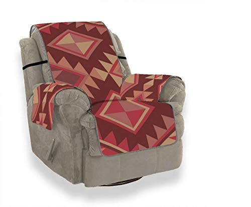 A.Monamour Sofabezug Sofaüberwurf Sesselschoner Abstrakte Ethnischen Stammes Boho Geometrisches Textil Muster Samt Sesselbezug Sesselhusse Sessel Abdeckung Sesselschutz Stuhl Abdeckung Stuhlschutz von A.Monamour