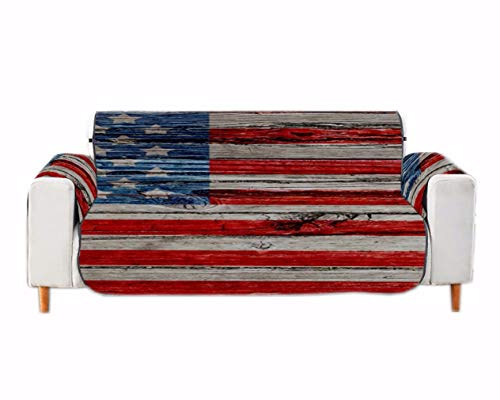 A.Monamour Sofabezug Sofaüberwurf Sesselschoner Druck Der Amerikanischen Flagge Gemalt Auf Alten Holzbrettern Samt Stuhl Abdeckung Sofa Abdeckung Sofaschoner Sofahusse Sofaschonbezug Sofaschutz von A.Monamour