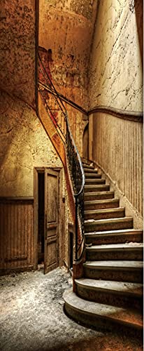 A.Monamour Türtapete Selbstklebend Türfolie Türposter 3D Alte Treppe In Einer Verlassenen Zentrale Vinyl Folie Türdeko Tapete Wandbild Türaufkleber Türtattoo 90 x 200 cm A.Monamour Türtapete Selbstklebend Türfolie Türposter 3D Alte Treppe In Einer Verlassenen Zentrale Vinyl Folie Türdeko Tapete Wandbild Türaufkleber Türtattoo 90 x 200 cm von A.Monamour