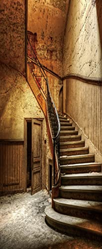 A.Monamour Türtapete Selbstklebend Türfolie Türposter 3D Alte Treppe In Einer Verlassenen Zentrale Vinyl Folie Türdeko Tapete Wandbild Türaufkleber Türtattoo 95x215cm A.Monamour Türtapete Selbstklebend Türfolie Türposter 3D Alte Treppe In Einer Verlassenen Zentrale Vinyl Folie Türdeko Tapete Wandbild Türaufkleber Türtattoo 95x215cm von A.Monamour