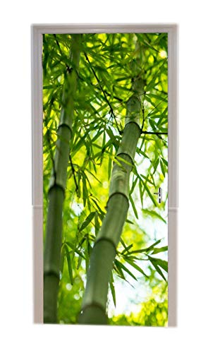 A.Monamour Türtapete Selbstklebend Türfolie Türposter 3D Bambus Zweig Grüner Bambuswald Natur Zen Hintergrund Vinyl Folie Türdeko Tapete Wandbild Türaufkleber Türtattoo 83 x 204 cm von A.Monamour