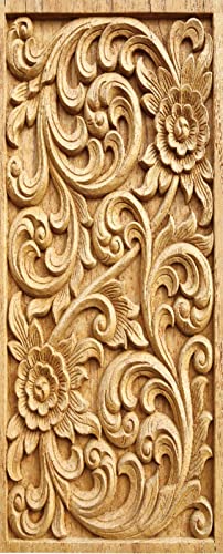A.Monamour Türtapete Selbstklebend Türfolie Türposter 3D Blumen Muster Auf Holzhintergrund Geschnitzt Vinyl Folie Türdeko Tapete Wandbild Türaufkleber Türtattoo 90x200cm A.Monamour Türtapete Selbstklebend Türfolie Türposter 3D Blumen Muster Auf Holzhintergrund Geschnitzt Vinyl Folie Türdeko Tapete Wandbild Türaufkleber Türtattoo 90x200cm von A.Monamour