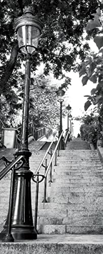 A.Monamour Türtapete Selbstklebend Türfolie Türposter 3D Eine Lange Treppe Mit Einer Alten Straßenlaterne In Paris Schwarz Und Weiß Vinyl Folie Türdeko Tapete Wandbild Türaufkleber Türtattoo 85x200cm A.Monamour Türtapete Selbstklebend Türfolie Türposter 3D Eine Lange Treppe Mit Einer Alten Straßenlaterne In Paris Schwarz Und Weiß Vinyl Folie Türdeko Tapete Wandbild Türaufkleber Türtattoo 85x200cm von A.Monamour