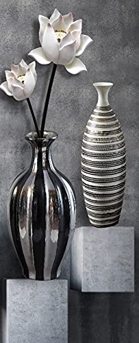 A.Monamour Türtapete Selbstklebend Türfolie Türposter 3D Lotus Blume In Vase Moderne Kunst Vinyl Folie Türdeko Tapete Wandbild Türaufkleber Türtattoo 85 x 200 cm von A.Monamour