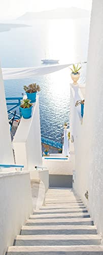 A.Monamour Türtapete Selbstklebend Türfolie Türposter 3D Treppe Zum Meer Auf Der Insel Santorini In Griechenland Vinyl Folie Türdeko Tapete Wandbild Türaufkleber Türtattoo 85 x 200 cm A.Monamour Türtapete Selbstklebend Türfolie Türposter 3D Treppe Zum Meer Auf Der Insel Santorini In Griechenland Vinyl Folie Türdeko Tapete Wandbild Türaufkleber Türtattoo 85 x 200 cm von A.Monamour