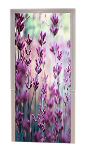 A.Monamour Türtapeten Selbstklebend 3D Lila Lavendel Blumen Feld In Der Naturlandschaft Provence Frankreich Türtapete Türposter Tapete 77x200cm von A.Monamour