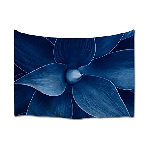 A.Monamour Wandteppich Blaue Agave Saftige Pflanze Blumen Muster Botanisch Stoff Tapisserie Wandbehang Wanddeko Wandkunst Wandbilder Wandtuch für Wohnzimmer Schlafzimmer von A.Monamour