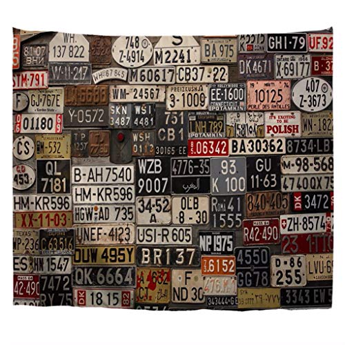 A.Monamour Wandteppiche Alte Oldtimer-Kfz-Kennzeichen An Der Wand Hintergrund Abstrakte Kunst Stoff Wandteppich Wandbehang Vorhang Für Schlafzimmer Wohnzimmer Schlafsaal 180x230cm A.Monamour Wandteppiche Alte Oldtimer-Kfz-Kennzeichen An Der Wand Hintergrund Abstrakte Kunst Stoff Wandteppich Wandbehang Vorhang Für Schlafzimmer Wohnzimmer Schlafsaal 180x230cm von A.Monamour