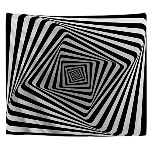A.Monamour Wandteppiche Wanddekor Geometrisch Geschwungene Quadratische Linien Schwarz-Weiß Spiraltunnel Optische Täuschung Stoff Wandtuch Wandbehang Wandkunst Wandbilder für Schlafzimmer 153x203cm A.Monamour Wandteppiche Wanddekor Geometrisch Geschwungene Quadratische Linien Schwarz-Weiß Spiraltunnel Optische Täuschung Stoff Wandtuch Wandbehang Wandkunst Wandbilder für Schlafzimmer 153x203cm von A.Monamour
