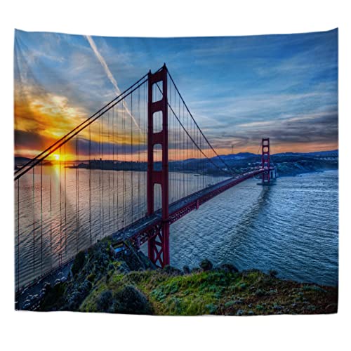 A.Monamour Wandteppiche Wanddekor Golden Gate Bridge San Francisco Sonnenuntergang Landschaft Bild Stoff Wandtuch Wandbehang Wandkunst Wandbilder für Schlafzimmer Schlafsaal Wohnzimmer 180x230cm A.Monamour Wandteppiche Wanddekor Golden Gate Bridge San Francisco Sonnenuntergang Landschaft Bild Stoff Wandtuch Wandbehang Wandkunst Wandbilder für Schlafzimmer Schlafsaal Wohnzimmer 180x230cm von A.Monamour