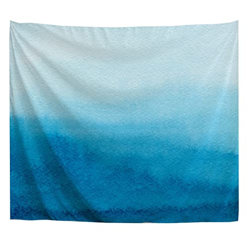 A.Monamour Wandteppiche Wanddekor Tuch Aquarell Farbverlauf Blauer Hintergrund Abstrakte Kunst Bild Stoff Wandtuch Wandbehang Wandkunst Wandbilder für Schlafzimmer Schlafsaal Wohnzimmer 180x230cm von A.Monamour