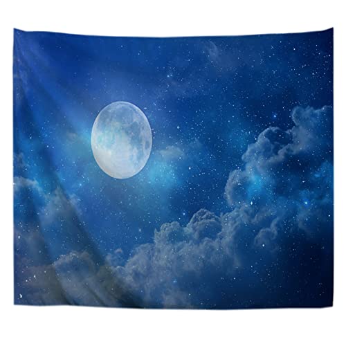 A.Monamour Wandteppiche Wanddekor Vollmond Im Blauen Sternenhimmel Weiße Wolken Sterne Astrologie Stoff Wandtuch Wandbehang Wandkunst Wandbilder für Schlafzimmer Schlafsaal Wohnzimmer 130x153cm A.Monamour Wandteppiche Wanddekor Vollmond Im Blauen Sternenhimmel Weiße Wolken Sterne Astrologie Stoff Wandtuch Wandbehang Wandkunst Wandbilder für Schlafzimmer Schlafsaal Wohnzimmer 130x153cm von A.Monamour