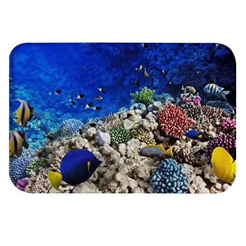 A.Monamour rutschfest Saugfähig Badematte Aquarium Korallen Und Fische Unterwasserwelt Blauer Ozean Weich Flanell Badezimmerteppich Badteppich Badvorleger Badewanne Dusche Duschvorleger 40x60cm A.Monamour rutschfest Saugfähig Badematte Aquarium Korallen Und Fische Unterwasserwelt Blauer Ozean Weich Flanell Badezimmerteppich Badteppich Badvorleger Badewanne Dusche Duschvorleger 40x60cm von A.Monamour