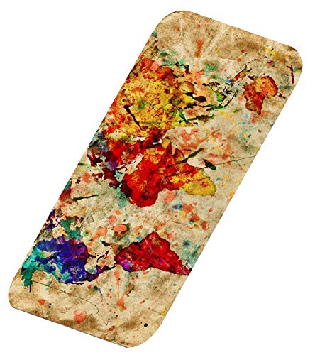 A.Monamour rutschfest Saugfähig Waschbar Badematte Bunte Vintage Alte Weltkarte des Aquarells Weich Flanell Badezimmerteppich Badteppich Badvorleger Badewanne Dusche Duschvorleger von A.Monamour