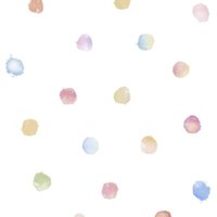 Tapete mit bunten Punkten Vlies Kindertapete in Wasserfarben Optik für Jungen und Mädchen Punkte Tapete ideal für Kinder und Babyzimmer - Bunt, von BRICOFLOR
