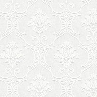 A.s. Creation Meistervlies 354761 Vliestapete Barock 0.53 m x 10.05 m Weiß - Weiß von A.S. CREATIONS