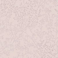 Altrosa Tapete mit Blumen Landhaus Tapete im skandinavischen Stil Wohnzimmer und Schlafzimmer Blumentapete im Landhausstil - Rosa, Glänzend von BRICOFLOR