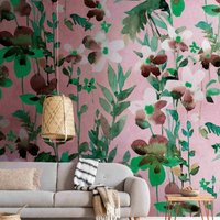 Vliestapete The Wall 382731 - Green, Rosa, White, Brown von BRICOFLOR