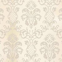 A.s.creations - Ornament Tapete in Crème Silber | Esszimmer und Schlafzimmer Vliestapete mit Barock Muster | Elegante Vlies Mustertapete romantisch von A.S. CREATIONS