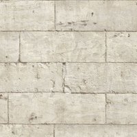 Steinoptik Wandtapete selbstklebend | Industrie Design Tapete in Steinoptik ideal für Küche und Büro | Vliestapete in Maueroptik als Panel - Beige / von A.S. CREATIONS