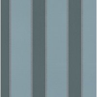 Klassische Tapete in Blau und Silber Dunkelblaue Streifentapete ideal für Büro und Schlafzimmer Gestreifte Vliestapete mit Vinyl - Blau, Silver von BRICOFLOR