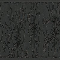 Glitzer Tapetenbordüre in Schwarz Selbstklebende Tapeten Bordüre mit Blumen Florale Tapetenborte ideal für Wohnzimmer und Flur - Black, Kupfer von BRICOFLOR