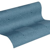 Bricoflor - Vlies Geometrische Tapete Blau - Blau, Silver von BRICOFLOR