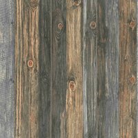 Holz Tapete in rustikaler Bretter Optik Holztapete in Braun und Anthrazit Vintage Vliestapete für Wohnzimmer und Küche - Brown, Grey, Beige von BRICOFLOR