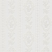 Romantische Tapete in Weiß | Florale Barock Tapete mit Glitzer ideal für Schlafzimmer und Flur | Shabby Papiertapete mit Vinyl und Glitzereffekt von A.S. CREATIONS
