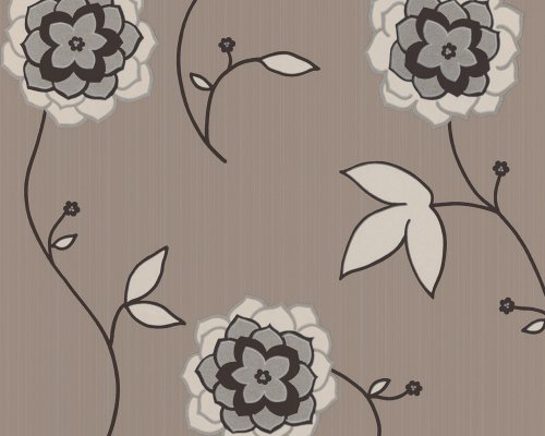 A.S. Création 1228-58 Tapete, Blumen, grau silber von A.S. Création