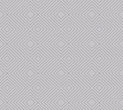 A.S. Création 3D Tapete Attractive geometrisch grafisch Vliestapete mit Glitzereffekt grau matt glänzend strukturiert 377587 von A.S. Création
