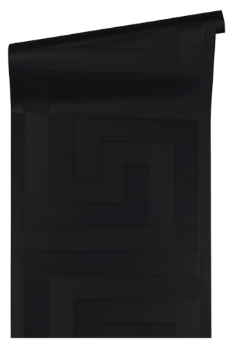 Livingwalls Versace Design Tapete Schwarz - Luxus Grafik-Tapete geometrisch Mustertapete Vliestapete 10,05 m x 0,70 m - Made in Germany von A.S. Création