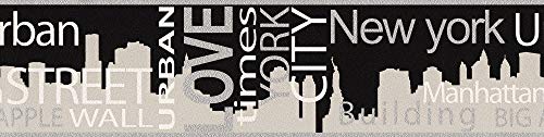 A.S. Création Bordüre New York City für Kinderzimmer - Grau Metallic Schwarz Schlafzimmer Wohnzimmer Küche - Städte Skyline NYC A.S. Création Bordüre New York City für Kinderzimmer - Grau Metallic Schwarz Schlafzimmer Wohnzimmer Küche - Städte Skyline NYC von A.S. Création