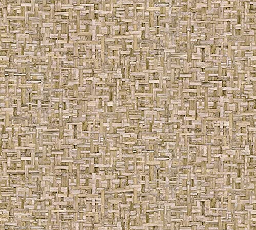 A.S. Création Architects Paper Holzoptik Jungle Chic Tapete in Geflecht Optik PVC-freie Vliestapete braun beige matt glatt 377062 37706-2, 10.05 m x 0.53 m A.S. Création Architects Paper Holzoptik Jungle Chic Tapete in Geflecht Optik PVC-freie Vliestapete braun beige matt glatt 377062 37706-2, 10.05 m x 0.53 m von A.S. Création