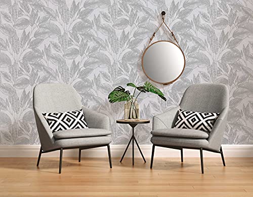 A.S. Création Blumentapete Attractive Tapete mit Blättern Vliestapete silber weiß matt glänzend fein strukturiert 378362 A.S. Création Blumentapete Attractive Tapete mit Blättern Vliestapete silber weiß matt glänzend fein strukturiert 378362 von A.S. Création