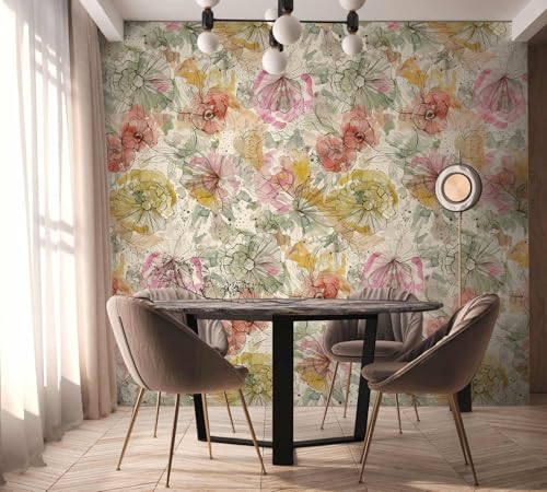 A.S. Création Blumentapete in Beige, Orange, Pink, Grün - hochwertige Vliestapete floral 396941 - Designtapete gemalt auf 10,05m x 0,53m - Made in Germany A.S. Création Blumentapete in Beige, Orange, Pink, Grün - hochwertige Vliestapete floral 396941 - Designtapete gemalt auf 10,05m x 0,53m - Made in Germany von A.S. Création