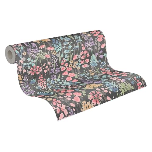 A.S. Création Blumentapete in Bunt, Schwarz, Pink, Blau, Grün - hochwertige Vliestapete floral 396064 - Designtapete gemalt auf 10,05m x 0,53m - Made in Germany A.S. Création Blumentapete in Bunt, Schwarz, Pink, Blau, Grün - hochwertige Vliestapete floral 396064 - Designtapete gemalt auf 10,05m x 0,53m - Made in Germany von A.S. Création