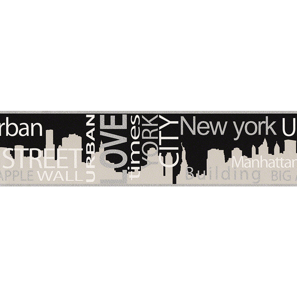 A.S. Création Bordüre "Boys & Girls 4" New York grau metallic schwarz 5 x 0,13 m A.S. Création Bordüre "Boys & Girls 4" New York grau metallic schwarz 5 x 0,13 m von A.S. Création