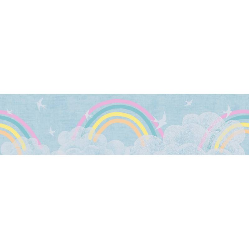 A.S. Création Bordüre 'Lilly & Luis' Regenbogen blau 0,13 x 5 m von A.S. Création