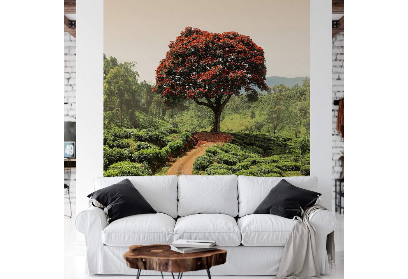 A.S. Création Fototapete, Vlies Foto Tapete Landschaft Red Tree DD119062 Natur Designwalls von A.S. Création