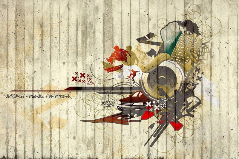 A.S. Création Fototapete A.S. Création XXL 5 Fototapete, Abstrakte Elemente, 4m x 2,67m von A.S. Création