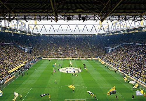 A.S. Création Fototapete - Tapete Stadion BVB Südtribüne in Gelb, Schwarz und Grün - Wandtapete für verschiedene Räume - Wandbild XXL 366 x 254 cm von A.S. Création