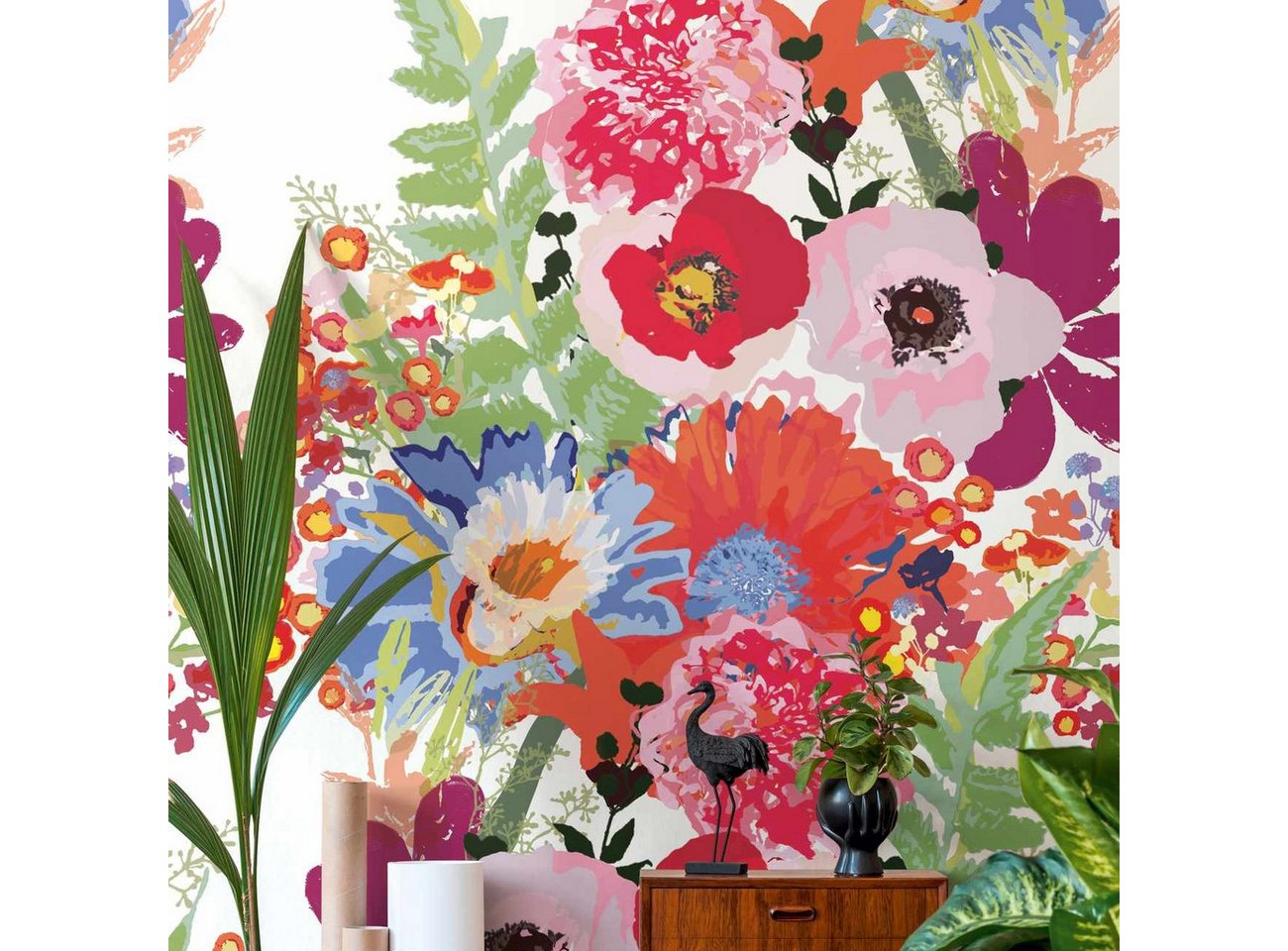 A.S. Création Fototapete The Wall II 392071 Ein Motiv pro Rolle Floral Bunt von A.S. Création