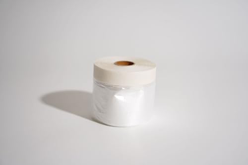 A.S. Création Kreppband Premium Malerkrepp mit Abdeckfolie - 2 in 1 Profi Malerband MaskerTape Abklebeband für Malerarbeiten - cremefarben - 1 Rolle à 55 cm x 20 m - 902306 von A.S. Création