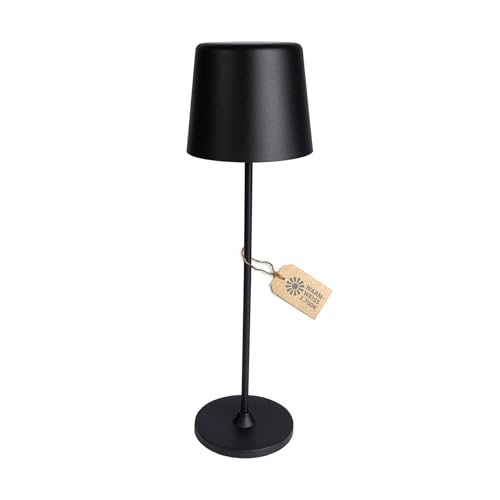 A.S. Création LED Tischleuchte inkl. Aufladekabel in Schwarz aus Metall und Kunststoff - Tischlampe Kabellos Warmweiß Dimmbar DD129462 - Verwendung im Innenbereich - 10cm (B) x 37cm (H) von A.S. Création