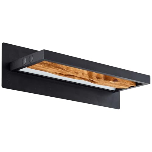 A.S. Création LED Wandleuchte in Braun Schwarz aus Holz - Moderne Lampe Lichtfarbe Warmweiß DD128610 - Landhaus Innenleuchte - 35cm (B) x 15,1cm (H) von A.S. Création