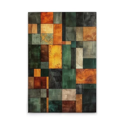A.S. Création Leinwandbild Block Art Schach - Wandbild in Grün, Gelb - 80 x 120 cm - DD133345 von A.S. Création